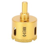 Fdit Foret Diamant brasé de 45 Mm pour Scie Cloche en Marbre, Verre, Céramique, Carrelage avec Noyau de Cire pour le Refroidissement pour le Granit, la Maçonnerie, le Béton, le