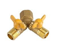 Fdit g1 / 2 laiton jardin irrigation 2 voies double robinet adaptateur de tuyau double connecteur de robinet pour jardin
