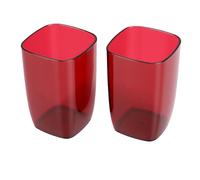 Fdit Gobelets de Brosse à Dents en Plastique, Gobelets Légers et Incassables de 501 à 600ml, pour Bain de Bouche, pour la Maison, la Salle de Bain, le Dortoir, les Voyages, 2 Pièces (501-600ml)