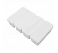 Fdit Grand Moule à Glaçons en Silicone, Plateau à Glaçons avec Couvercle pour Cocktails, Sucettes Glacées, Bâtonnets de Smoothie, Portions de Soupe 16,9x10x3,6 Cm (WHITE)