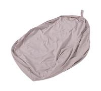 Fdit Grande Housse de Pouf en Velours côtelé Lavable avec Fermeture éclair Solide et Coutures Doubles pour Enfants et Adultes (Gris Clair)