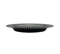 Fdit Grande Plaque de Barbecue Ronde Antiadhésive avec évents de Vidange de Graisse et Réservoir D'eau pour la Cuisson sur Cuisinière Portable Intérieure et Extérieure (Comme montré)