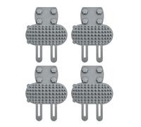 Fdit Grattoir D'angle en Silicone pour Chat, Brosse D'auto-toilettage pour Chiens avec Sangle élastique pour Montage Mural sur Meubles, Peigne de Massage pour Animaux de Compagnie pour (4 pièces)
