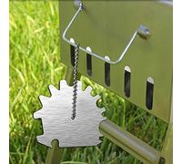 Fdit Grattoir de Gril de Barbecue, Outil de Nettoyage de Brosse de Gril, Grattoir de Grille en Acier Inoxydable, Alternative Sûre Fil, Pas de Fils Lâches, Poignée en Alliage de Zinc (Ensemble)