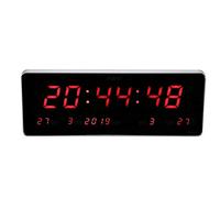 Fdit Horloge de Calendrier, 14 "Extra Large Display LED Digital Desk Alarm Day Clock Temperature Wall Clocks(36 * 13 * 3cm-Semaine de la température)