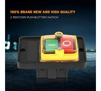Fdit KA0-5 380 V 10 A Bouton à broche noire avec bouton vert/boutons, longue durée de vie, convient aux outils électriques
