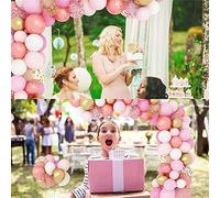 Fdit Kit D de Ballons pour Décoration de Fête, 129 à 187 Ballons en | Latex Naturel, Sûr pour la Fête Prénatale, Décoration de Mariage, Assemblage Facile avec Ruban Inclus