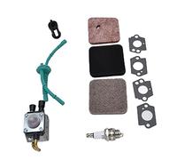 Fdit Kit de Carburateur avec Filtre à Air, Filtre à Carburant, Tuyau de Bougie D'allumage pour Tondeuses FS38 FS45 FS46 FS55 KM55 FS85