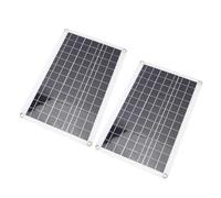 Fdit Kit de Panneaux Solaires Portables 18W, Chargeur USB Polycristallin de | Chargeur Solaire Extérieur étanche pour Camping Randonnée RV Bateau Marin, Sortie Stable 18 V avec Clip de Batterie,