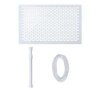 Fdit Kit de Protection pour écumoire de Piscine, Filet de Protection pour Attrape-Feuilles Empêchant Le Blocage avec Poteau Télescopique, Corde élastique de 7 à 10,6 Pouces pour (White)
