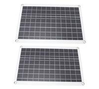 Fdit Kit Panneau Solaire Polycristallin 18W, Sortie USB Type C et DC, Contrôleur 100A pour Camping-car Hors Réseau