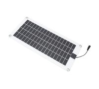 Fdit Kit Panneau Solaire Polycristallin 30W 12V avec Pince Batterie et Allume-cigare, étanche pour Camping Randonnée Pêche Activités Extérieures
