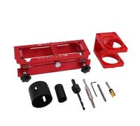 Fdit Kit Professionnel de Gabarit de Charnière de Porte pour Mortaisage de Précision et Installation de Serrure dans les Portes en Bois Construction en Alliage D'aluminium
