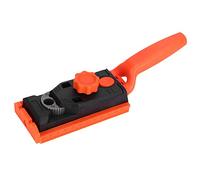Fdit Localisateur de Poinçon, Outil de Guidage de Perçage Multifonctionnel pour le Travail du Bois Précis, Plastique Rouge et Noir, Taille 13x6,5 Cm
