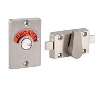 Fdit Loquet indicateur de verrou de porte en acier inoxydable pour salle de bain, toilettes, toilettes publiques, toilettes privées