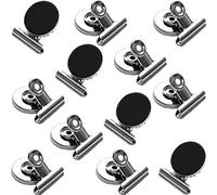 Fdit Lot de 12 Clips Magnétiques en Acier Inoxydable pour Réfrigérateur, Clip de sécurité, Support Magnétique pour Réfrigérateur, Clips Magnétiques pour Cuisine, Bureau, Organisation (SILVER)
