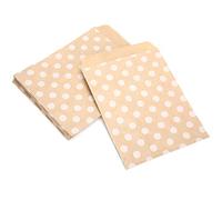 Fdit Lot de 25 Sachets en Papier Kraft, Emballages Pliables pour Snacks, en Papier Kraft Résistant, Parfaits pour les Bonbons, les Noix, les Biscuits, le Pop-corn, les Fêtes (mariage, (Point)