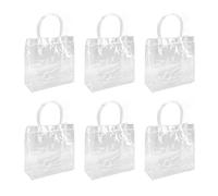 Fdit Lot de 30 Sacs Cadeaux Transparents, Sacs Fourre-tout Réutilisables en Plastique Transparent avec Poignées, Parfaits pour le Shopping, les Boutiques, les Mariages et les