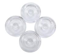 Fdit Lot de 4 Poids de Fermentation en Verre, 7 Cm, Pierres de Fermentation Transparentes à Large Bouche avec Poignée Ergonomique pour Décaper les Aliments de Culture de Légumes (4 pièces