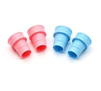Fdit Lot de 4 Supports pour Cornets de Crème Glacée, Support en Plastique PP de qualité Alimentaire pour Bonbons, Desserts, Taille Compacte 10 X 5,3 Cm, Réutilisable pour Fête, (Rosé bleu)