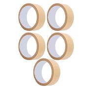 Fdit Lot de 5 Rubans de Masquage Imperméables et Faciles à Déchirer, Idéal pour la Peinture Murale, les Projets de Maison Automobile, 35 Mm X 20 M (BROWN)