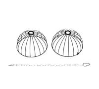 Fdit Mangeoire à Poulet Suspendue, Paquet de 2, Boule de Friandises pour Légumes, Jouet avec Chaîne à Hauteur Réglable pour Chou, Laitue, Pomme (Mangeoire à Poulet)
