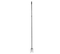 Fdit Mât de drapeau réglable en acier inoxydable résistant aux intempéries avec anneau rotatif et base à 5 griffes - 3 m