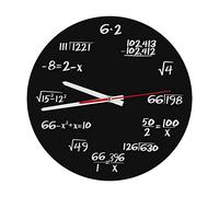 Fdit Math Horloge Murale Formules Mathématiques Drôle Horloge Noir Équations Mathématiques Horloge Murale Décoratif Suspendu Horloge Murale Math pour École Home Office