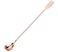 Fdit Mélange Cocktail Spoon Boisson Café Mélanger Coucher Outil en Acier Inoxydable avec Longue Poignée pour Bar Café Twisted Bar Cuillère(N°2)