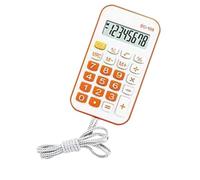 Fdit Mini Calculatrice de Poche, Petite Calculatrice Portable avec Corde à la Mode pour étudiants, Fournitures de Bureau, Informatique de Base Scolaire (Orange)