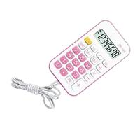 Fdit Mini Calculatrice de Poche, Petite Calculatrice Portable avec Corde à la Mode pour étudiants, Fournitures de Bureau, Informatique de Base Scolaire (Pink)