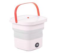 Fdit Mini Lave-seau Portable, Machine à Laver Pliante avec Essoreuse pour Sous-Vêtements, Chaussettes, Vêtements de bébé, Compacte et Légère pour les Voyages, Dortoirs, Camping, (Prise UE)