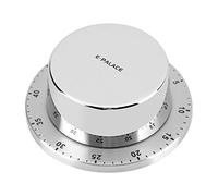 Fdit Minuterie de Cuisine, Horloge de Minuterie de Cuisson Chef avec Alarme Forte, Aucune Pile Requise, Mécanique - Support Magnétique, Corps en Acier Inoxydable Exquis - Rappel de