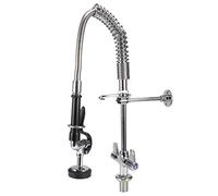 Fdit Mitigeur de Cuisine Professionnel, Robinet en Laiton Tournant à 360°, Filetage G1/2, Chrome Poli, pour Cuisine Commerciale, Restaurant, Bar (EQ7801A (sans robinet))
