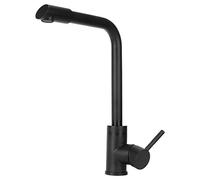 Fdit Mitigeur Filetage G1/2 Noir Mat, Acier Inoxydable 304, Robinet Eau Chaude et Froide, Nano Noire, pour Lavabo de Cuisine, évier, de Salle de Bain