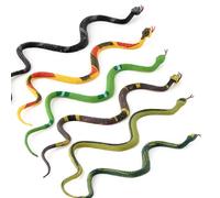 Fdit Modèles de Serpent en Caoutchouc Réalistes, Lot de 6 Accessoires Efficaces pour Effrayer Les Oiseaux, pour Les Fêtes dans Les Jardins et Les Présentoirs, Fabriqués à Partir de Plastique Durable