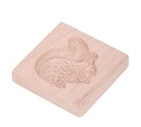 Fdit Moule à Biscuits en Bois, Moule de Cuisson en Bois de Hêtre avec Motif sculpté pour Biscuits, Pain D'épices et Pâtisseries, Outil de Gaufrage Réutilisable pour L'argile (écureuil)