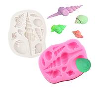 Fdit Moule à Fondant Thème Marin, Outil de Pâtisserie Coquillage et (PINK)