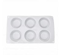Fdit Moule à Mousse en Silicone, Moule à Dessert Français 3D Antiadhésif Résistant à la Chaleur pour la Cuisson de Pouding au Chocolat de Crème Glacée de Gâteau de Mousse de Cuisine (6 cavités)