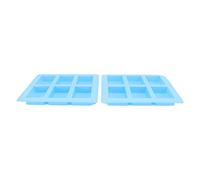 Fdit Moules à Savon en Silicone, Antiadhésifs, Résistants à la Chaleur, pour la Cuisson de Gâteaux, Muffins, Faciles à Démouler, Flexibles, 2 Pièces (BLUE)