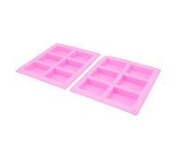 Fdit Moules à Savon en Silicone, Antiadhésifs, Résistants à la Chaleur, pour la Cuisson de Gâteaux, Muffins, Faciles à Démouler, Flexibles, 2 Pièces (PINK)
