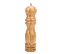 Fdit Moulin à Condiments en Bois, Broyeur Manuel à Bouton Rotatif avec Couvercle de Remplissage Supérieur (Couleur bois originale 8 pouces)