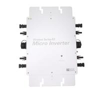 Fdit Onduleur Solaire 2000W, Onduleur Réseau connecté, Conversion Efficace en Alliage D'aluminium pour Toiture Domestique Système Solaire Extérieur