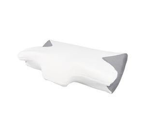 Fdit Oreiller Cervical en Mousse à Mémoire de Forme pour Le Soutien du Cou, Conception Ergonomique pour Les Personnes Dormant sur Le Dos, avec Taie d'oreiller Amovible