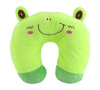 Fdit Oreillers de Voyage Animaux Coussin Portable Ultra Doux et Confort pour Douleurs au Cou de Sommeil dans Avion Train et Voiture (Grenouille)