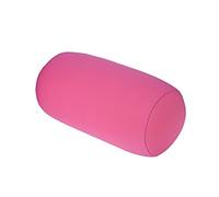 Fdit Oreillers Ronds Micro Mini Microbilles Coussin de Dos Rouleau Coussin Voyage Maison Sommeil Soutien du Cou Confortable(Rose)