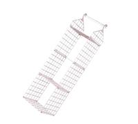 Fdit Organisateur de Placard Suspendu, étagère de Rangement Rose à 3 Niveaux avec Panier à Grille pour Chambre à Coucher, Dortoir, Appartement, Accessoires pour Vêtements