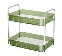 Fdit Organisateur de Station de Tasse de Support de Séchage de Tasse avec la Conception Transparente et le Plateau de Vidange pour le Stockage de de Bouteille de Comptoir de (Vert double couche)