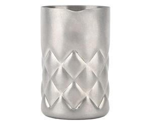Fdit Outil de Barre de Shaker de Bécher en Verre de Mélange de Cocktail D'acier Inoxydable 60ml avec la Finition Satinée Antirouille pour le Bar à la Maison Professionnel de Barman (d'argent)