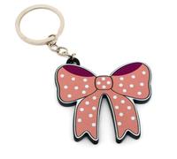 Fdit Ouvre Boîte pour Ongles Longs, Outil Porte Clés Portable avec Design en Arc et ABS Robuste, pour Usage Quotidien et Ouverture Facile (Rose avec style à pois)